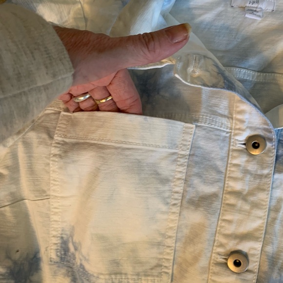 J. Jill Blue and white Casual Lightweight jacket - Picture 3 of 4